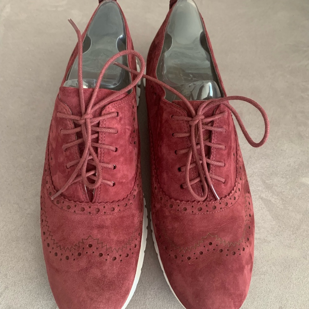 Cole Haan ZeroGrand Burgundy Wingtip Oxfords size 10 - Picture 4 of 15